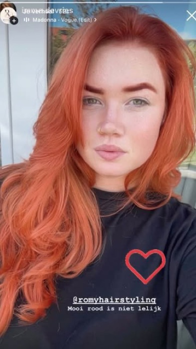 Instagram-post Romy's Hairstyling